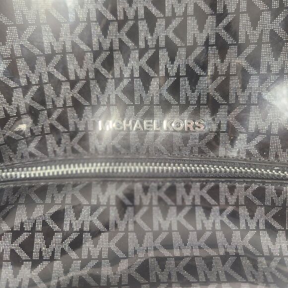 Michael Kors Black Signature Glossy XS Rhea Convertible Backpack Crossbody Bag main image 14